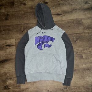 Nike Men's Gray and Black Hoodie